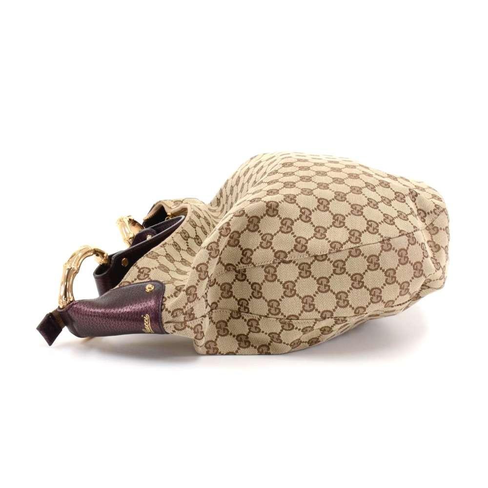 Gucci Supreme Monogram Canvas Metal Bamboo Bag