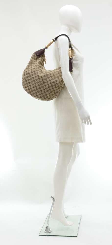 Gucci Supreme Monogram Canvas Metal Bamboo Bag
