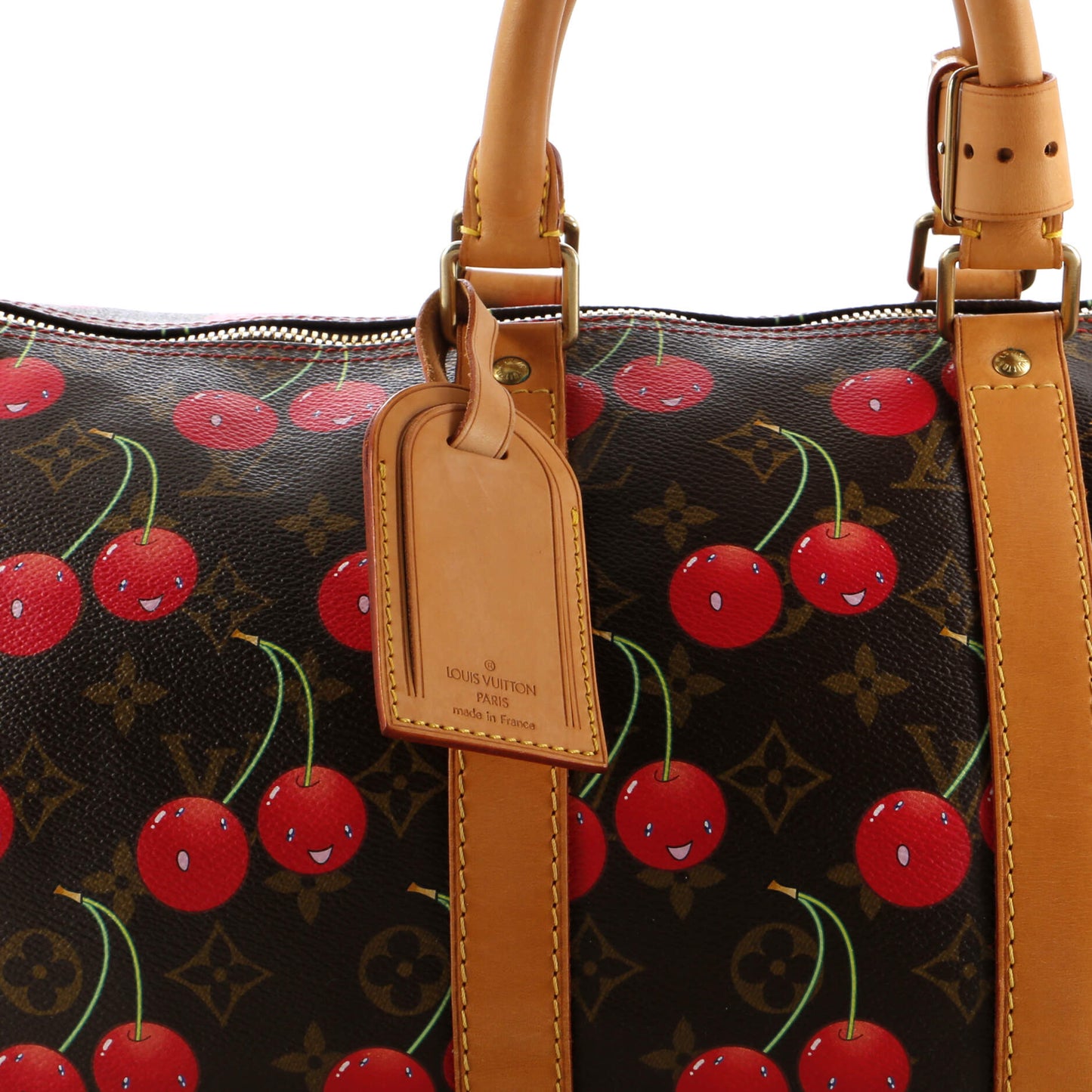 Louis Vuitton Keepall Bag Limited Edition Monogram Cerises 45