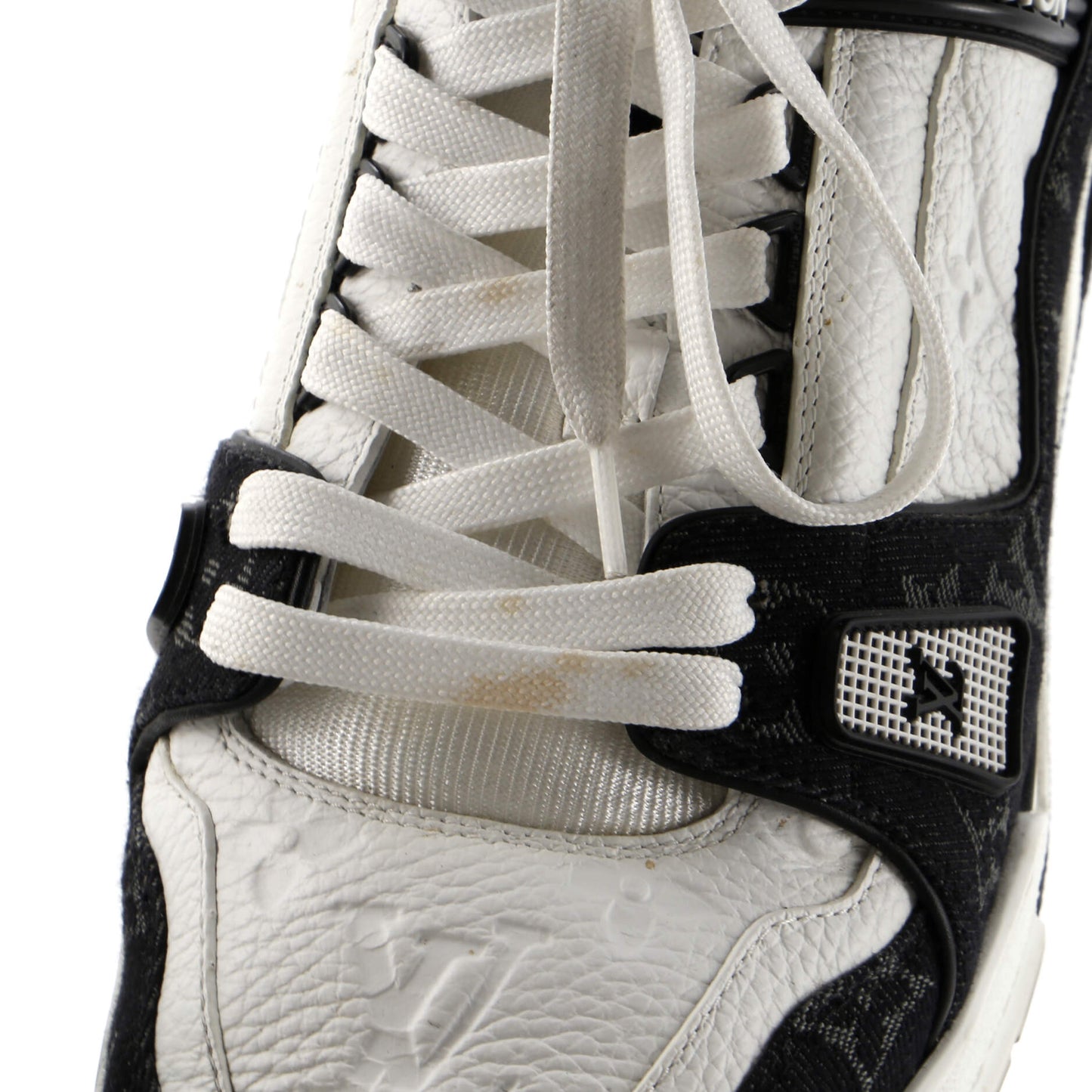 Louis Vuitton Men's LV Trainer Sneakers Monogram Empreinte Leather and Monogram Denim