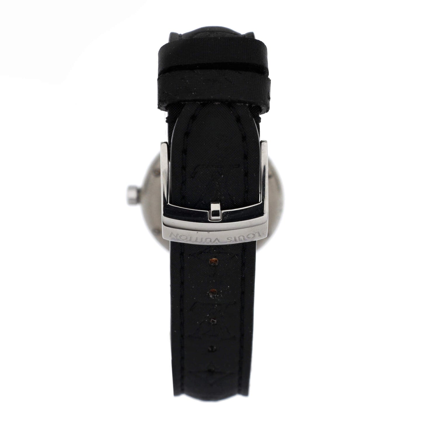 Louis Vuitton Tambour Lovely Quartz Watch Stainless Steel and Leather with Diamonds 28