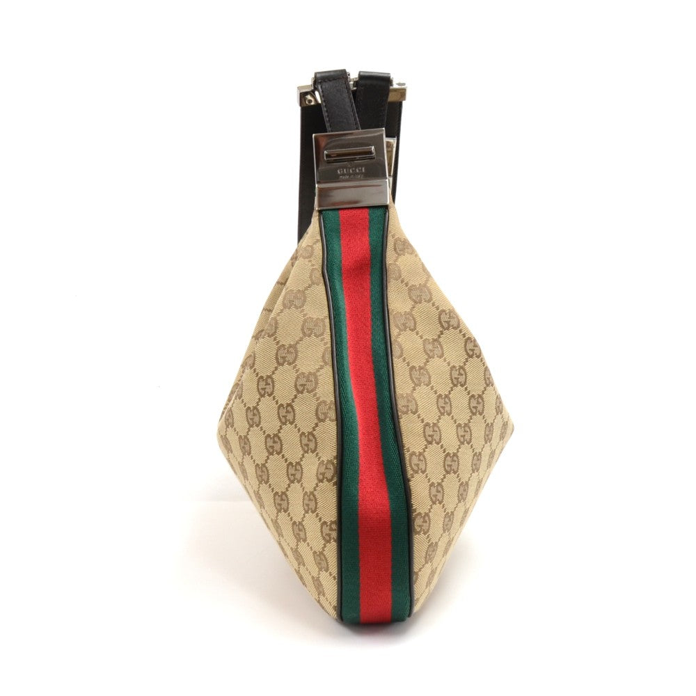Gucci Monogram Canvas Convertible Hobo Bag