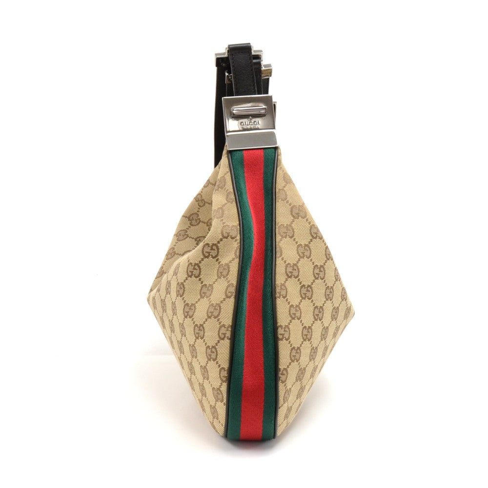 Gucci Monogram Canvas Convertible Hobo Bag