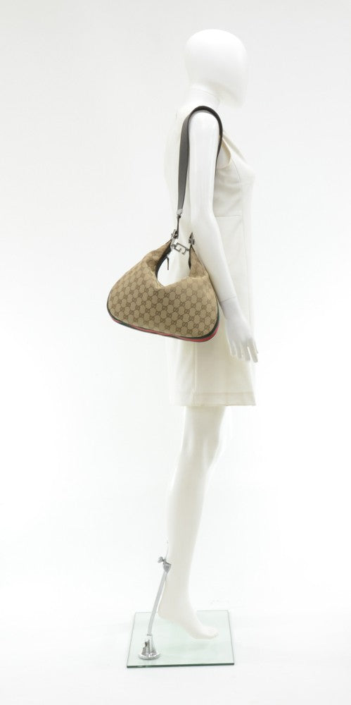 Gucci Monogram Canvas Convertible Hobo Bag
