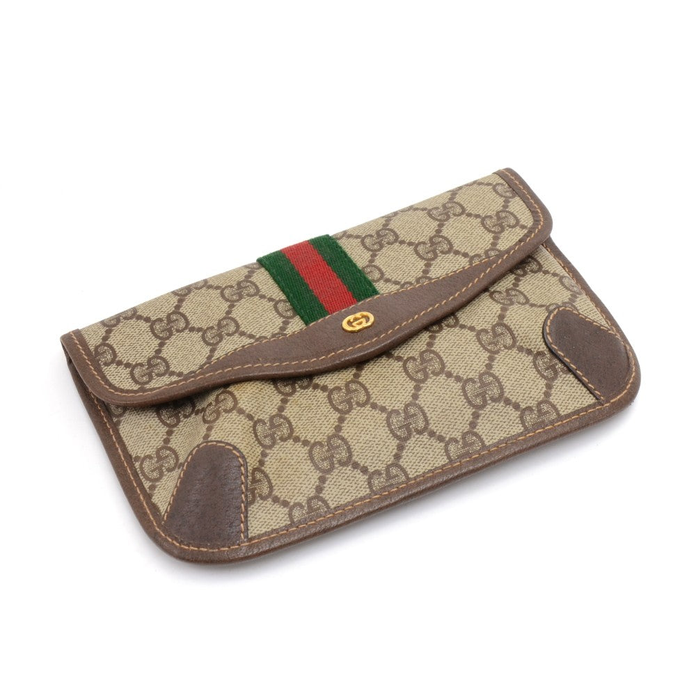 Gucci Supreme Monogram Canvas Clutch Bag