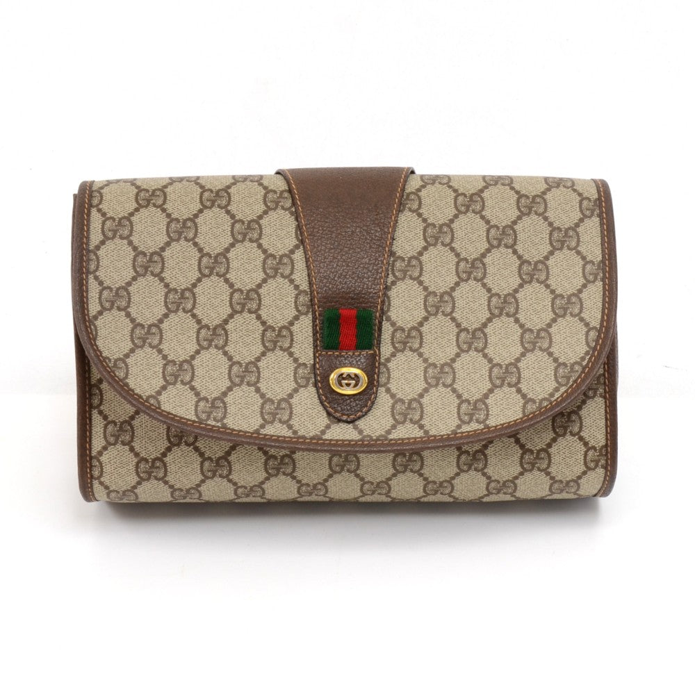 Gucci Supreme Monogram Canvas Clutch Bag