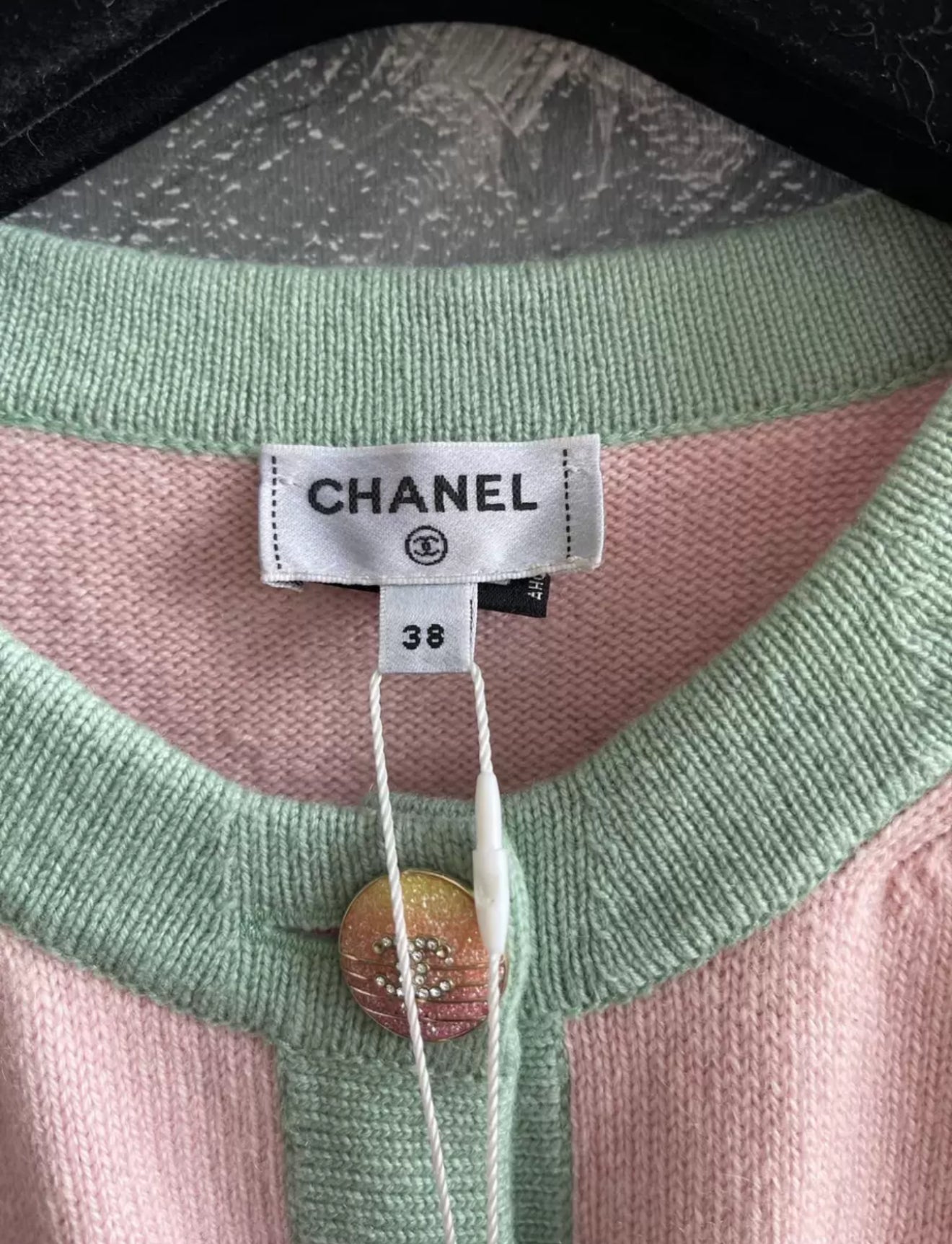 Chanel 24C pink cashmere cardigan