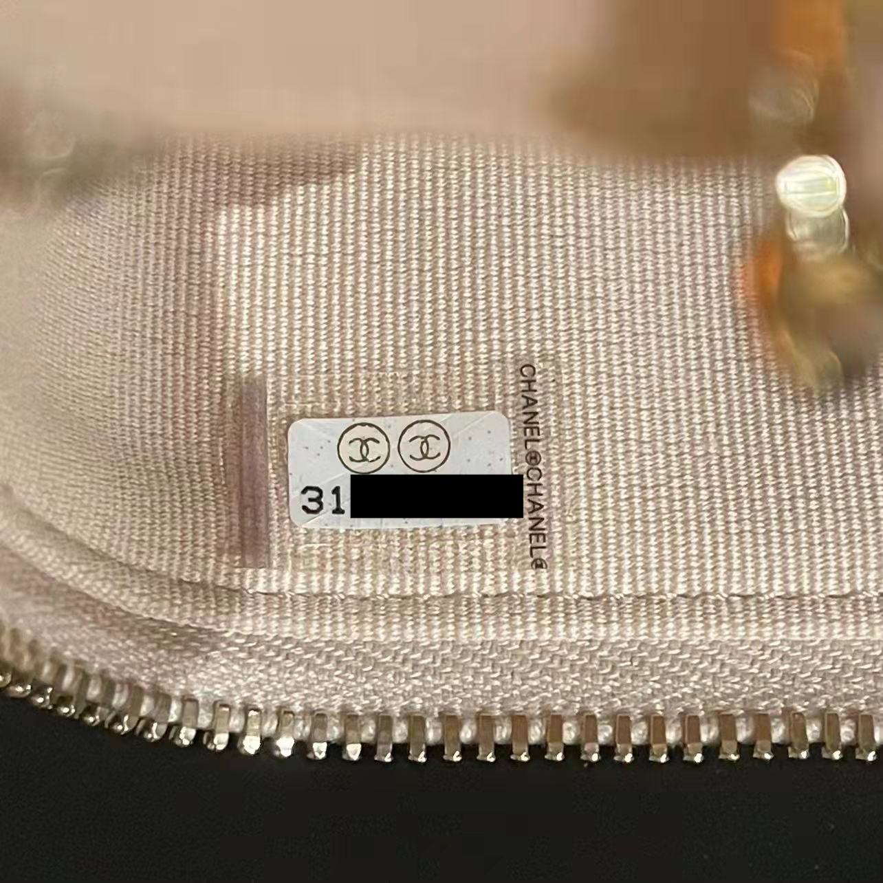 Chanel 22C Long Vanity With Chain Caviar Beige L