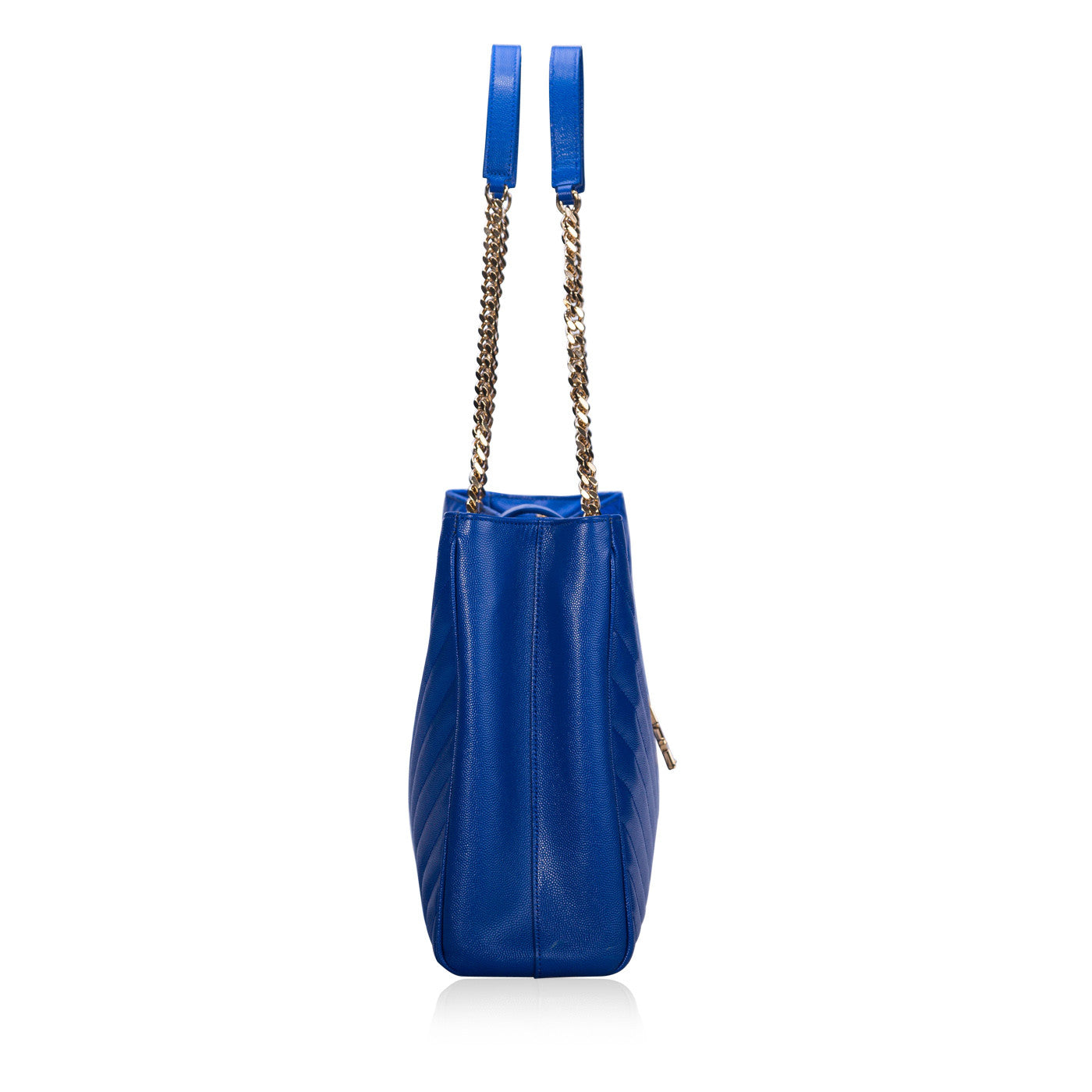 Saint Laurent Grained Matelasse Leather Tote