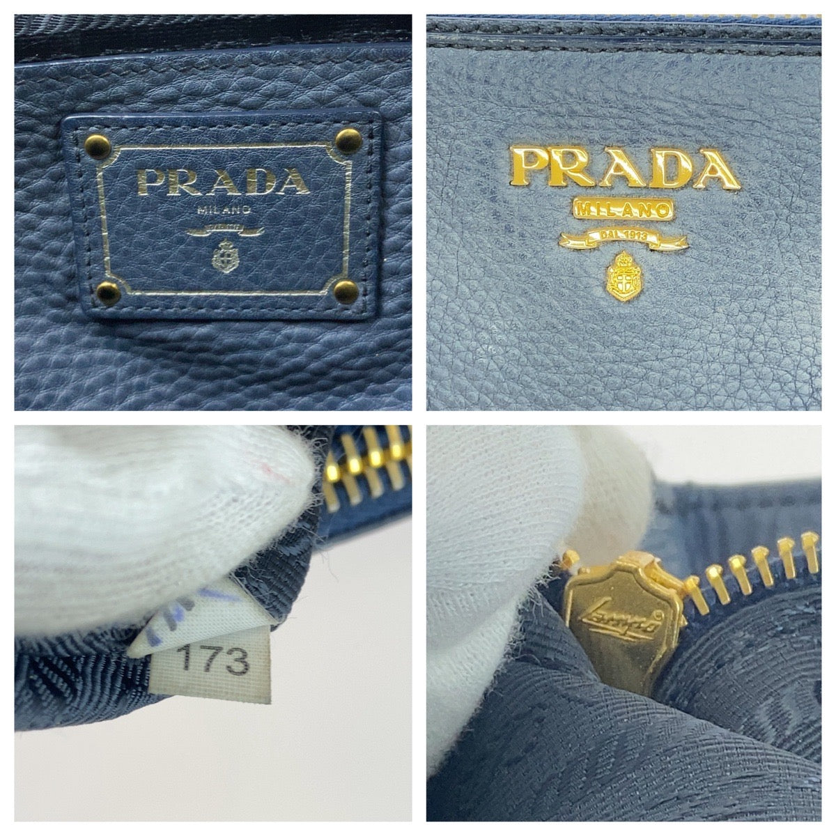 Prada Vitello Daino Logo Leather 2way Bag BN2420