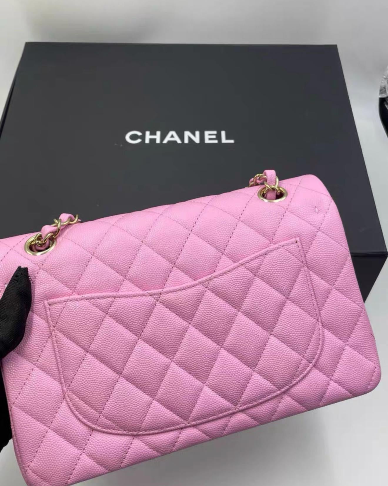 Chanel 23P Pink Caviar Leather Flap Bag