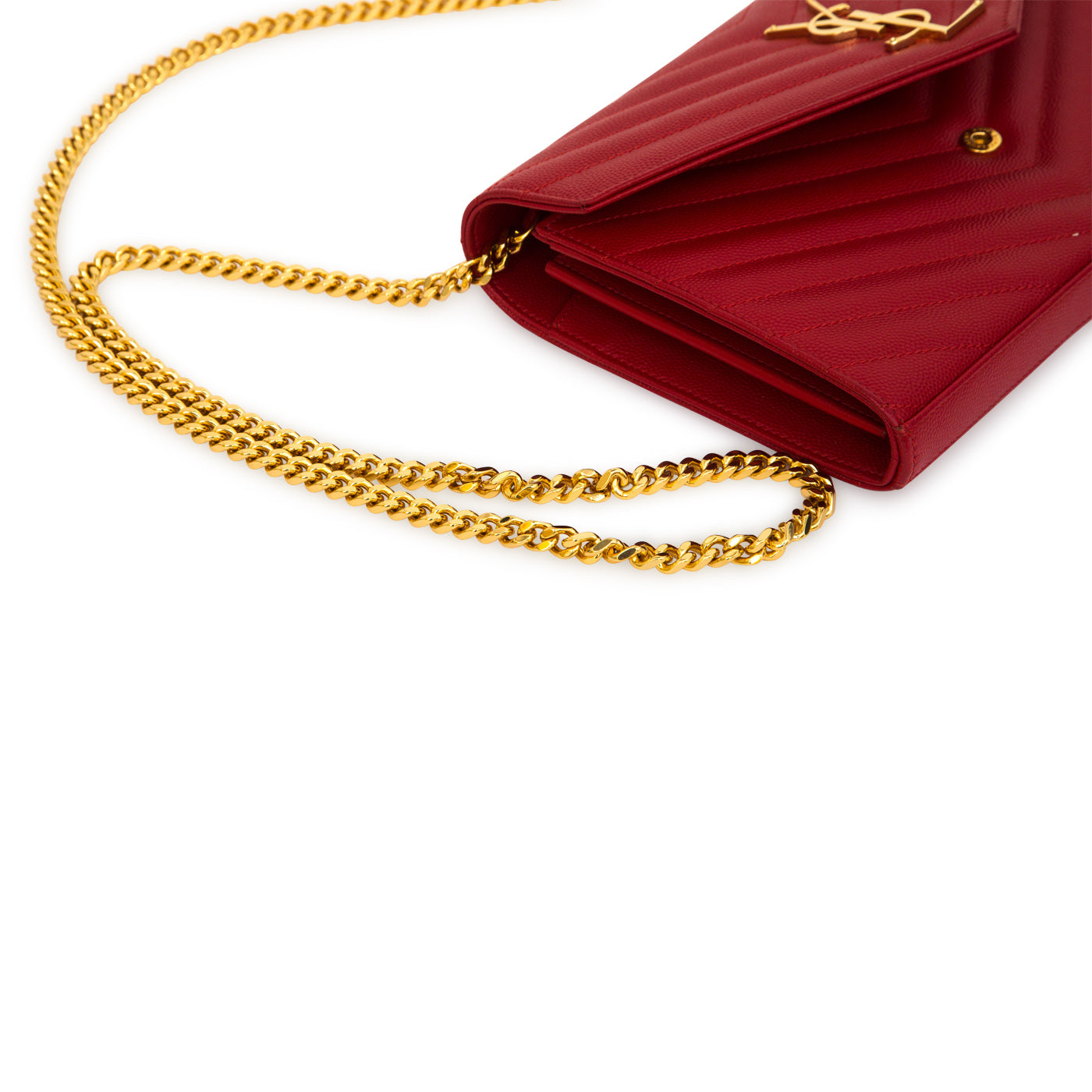 Saint Laurent Monogram Wallet on Chain