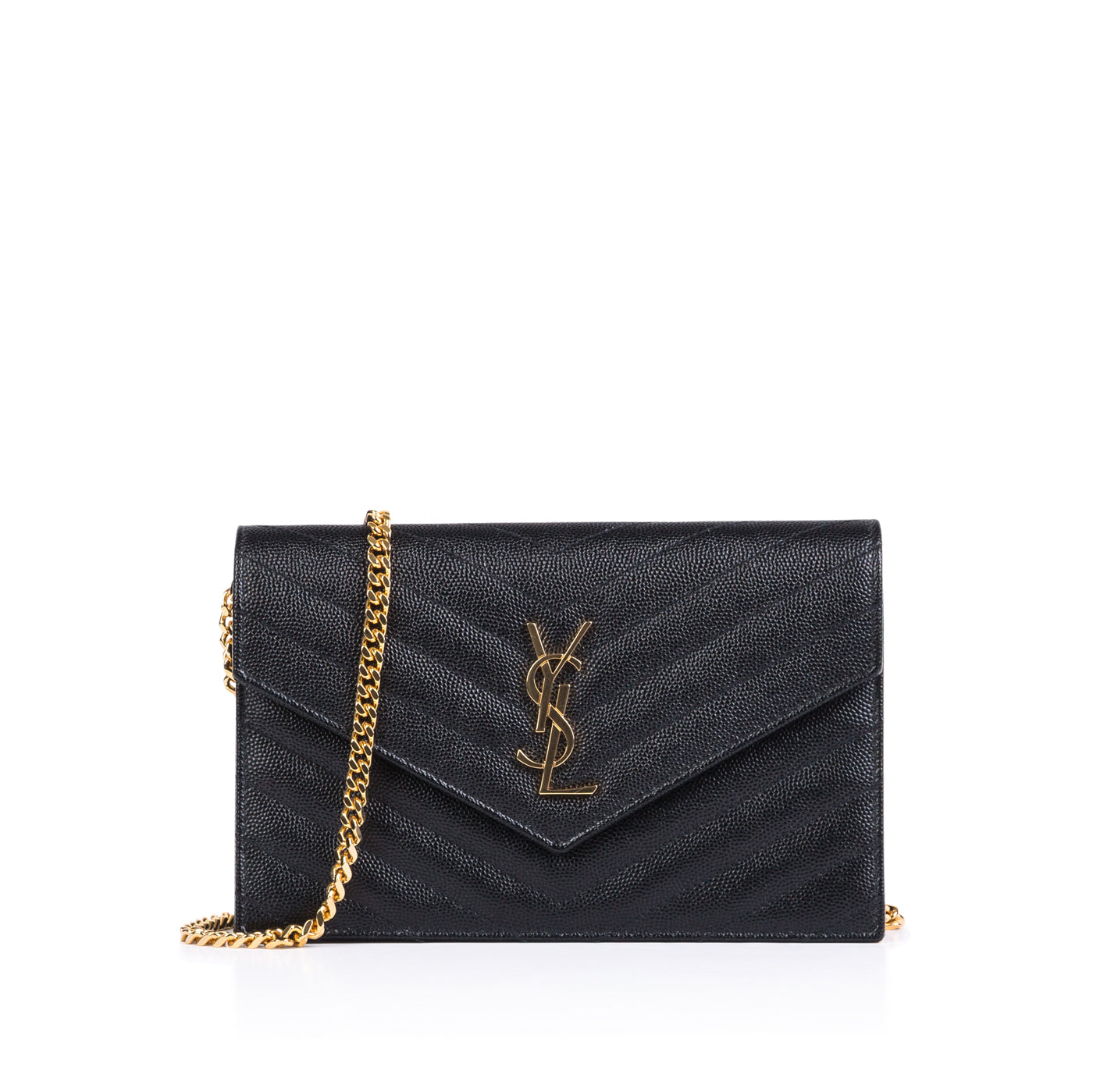 Saint Laurent Monogram Envelope Chain Wallet