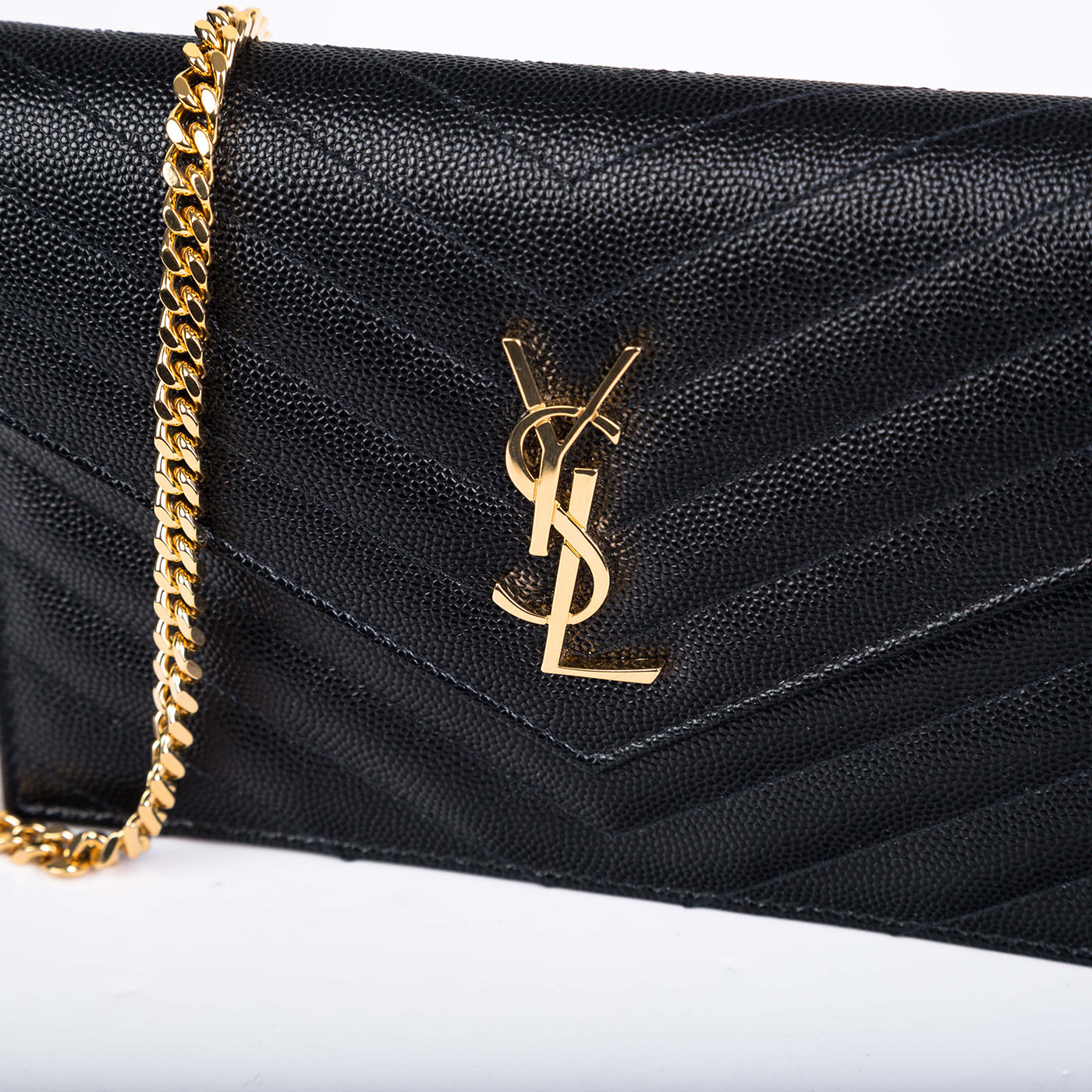 Saint Laurent Monogram Envelope Chain Wallet