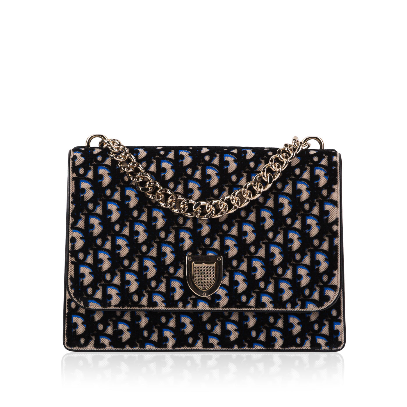 Christian Dior Diorama Velvet Satchel Bag