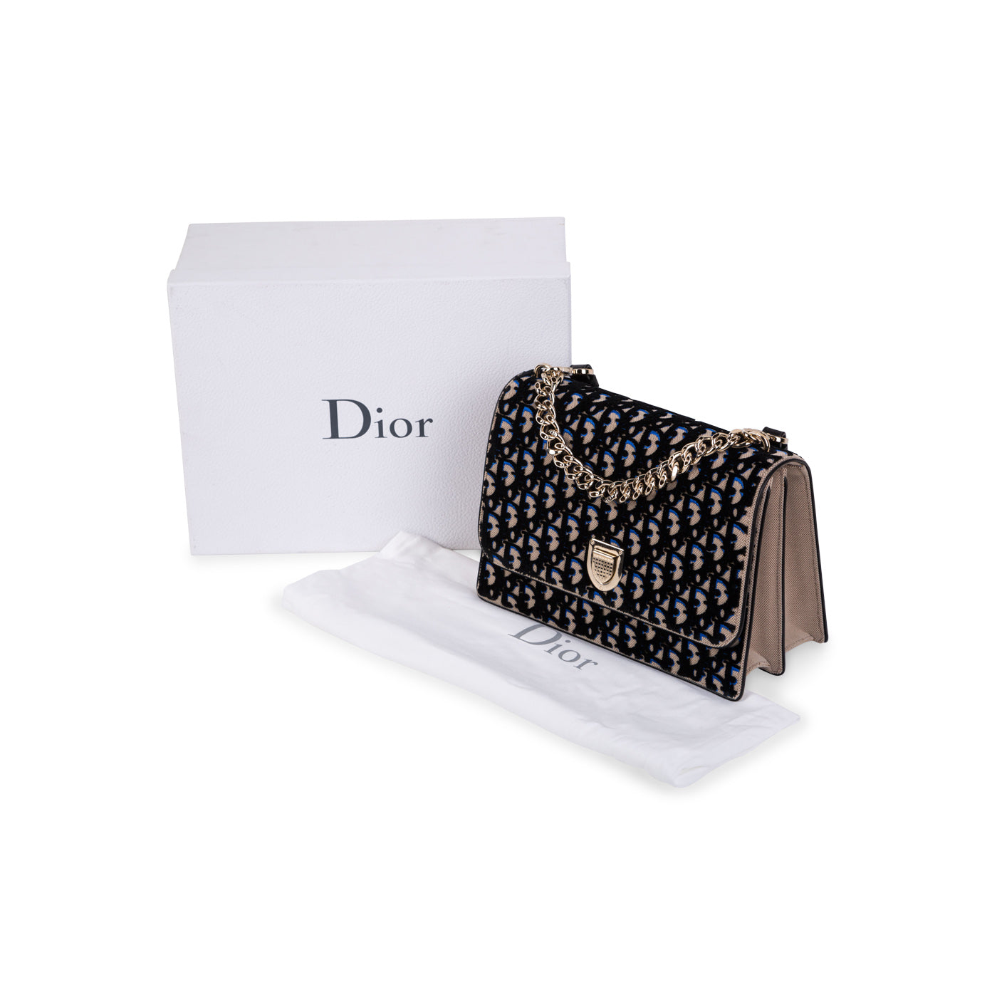 Christian Dior Diorama Velvet Satchel Bag