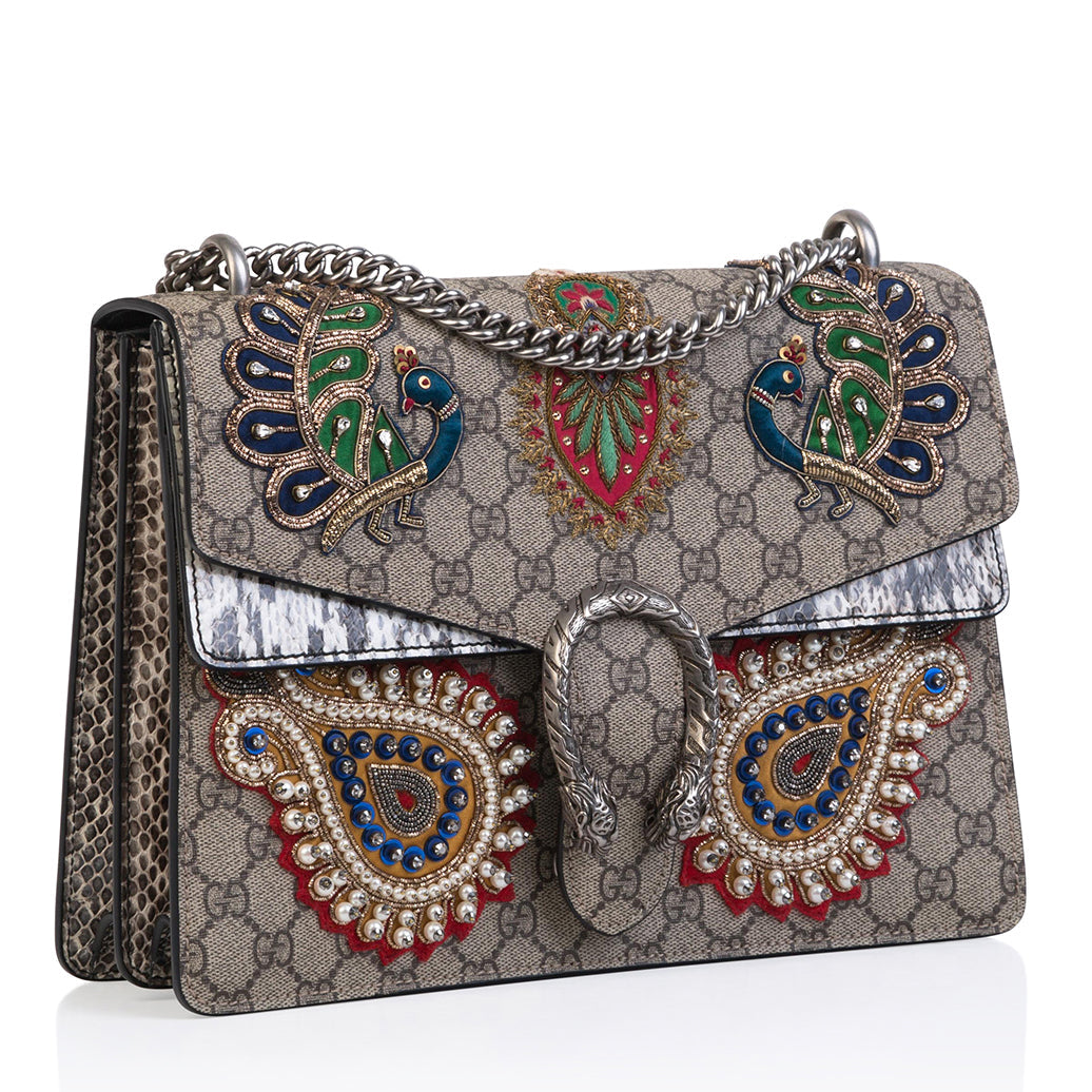 Gucci Embroidered Python Dionysus