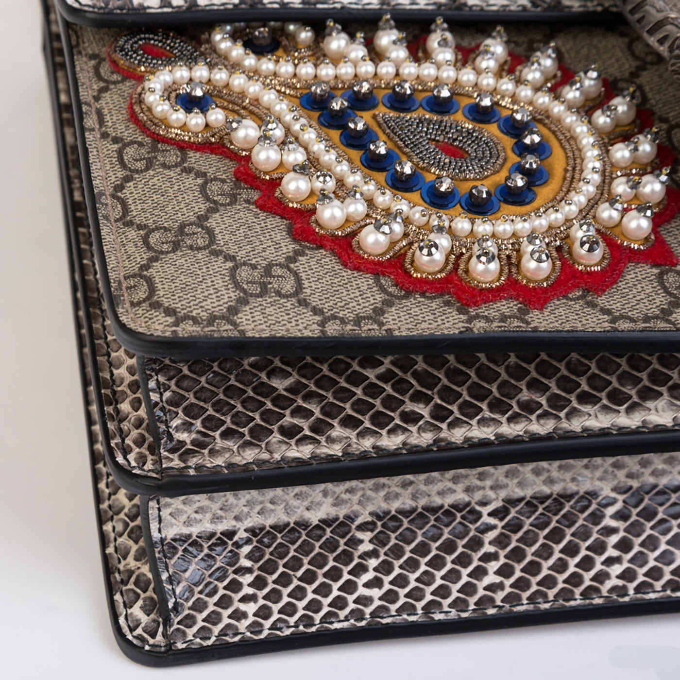 Gucci Embroidered Python Dionysus