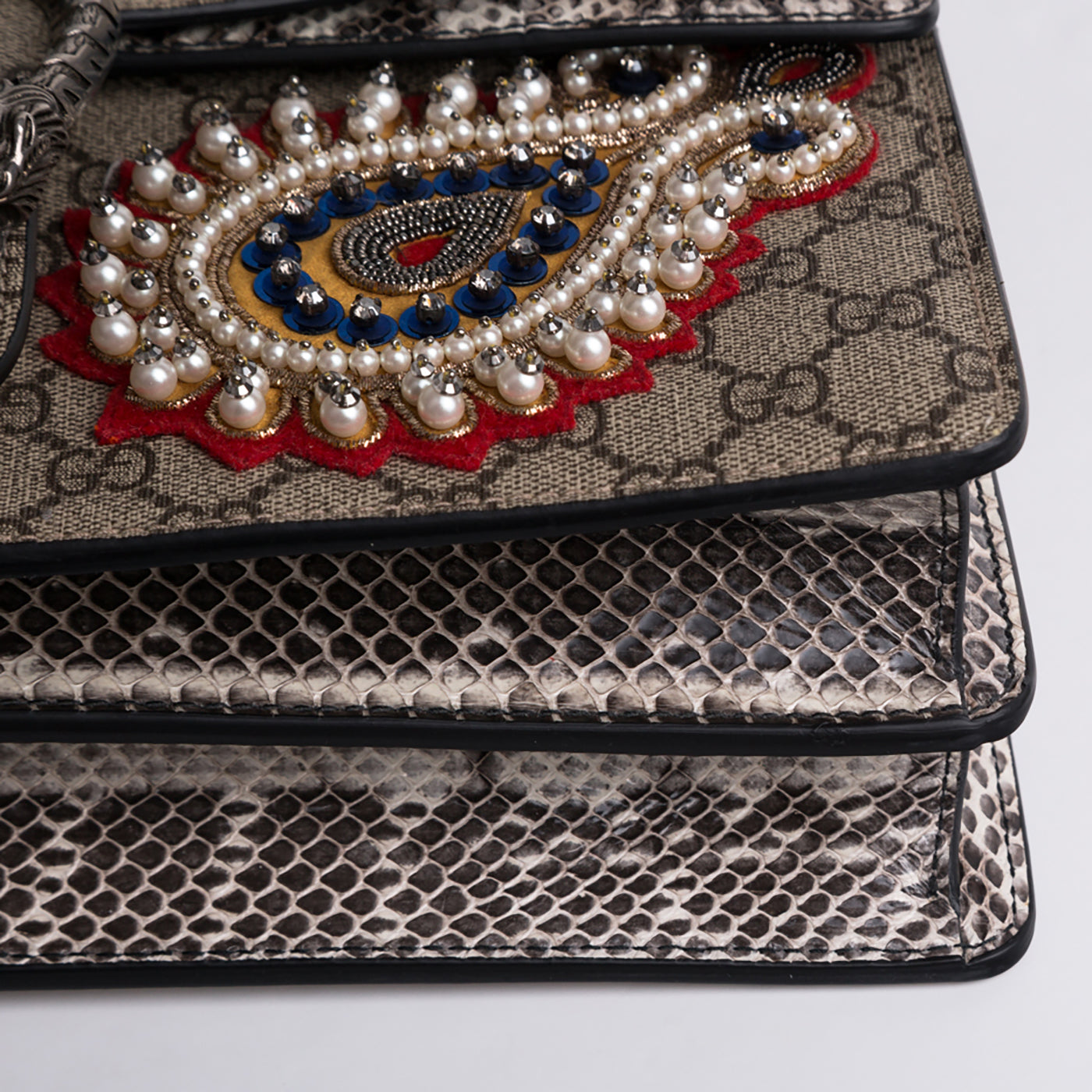 Gucci Embroidered Python Dionysus