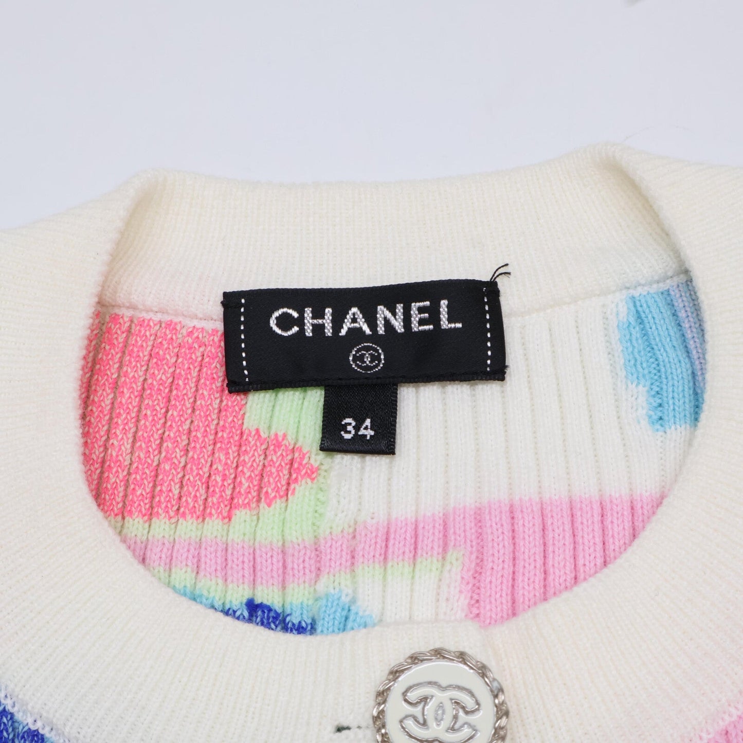 Chanel P61482 Cotton Cashmere Knit Cardigan