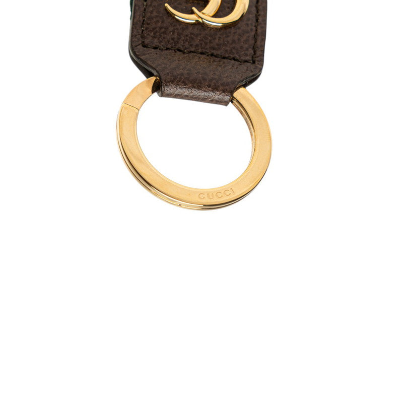Gucci Ophidia Sheer Line Leather Canvas Keyring