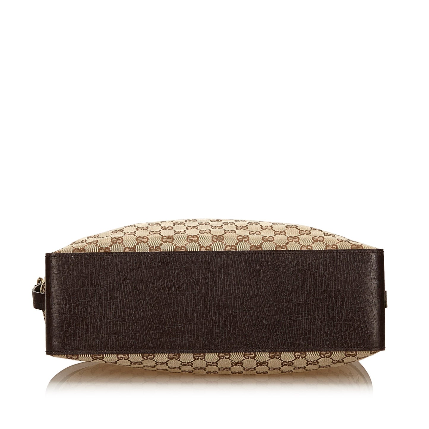 Gucci Monogram Canvas Double Buckle Tote Bag