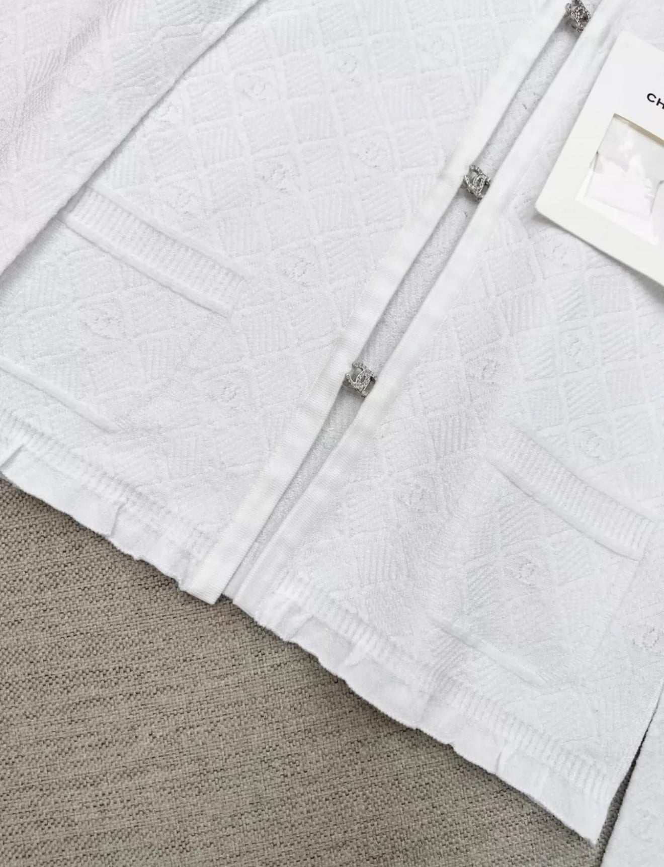 Chanel 24P white cardigan
