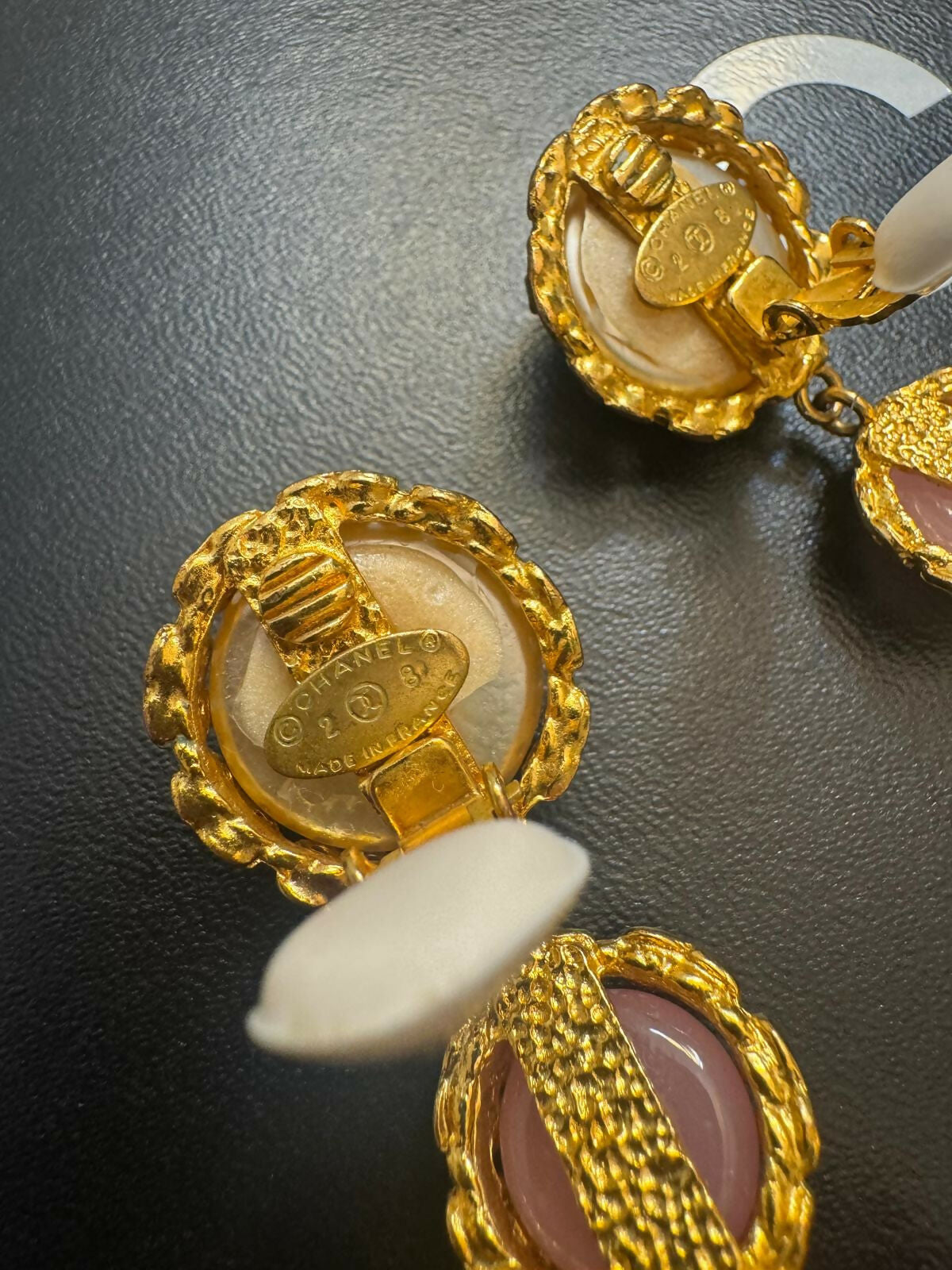 Chanel Vintage Heart Gripoix & Faux Pearl Clip-On Earrings