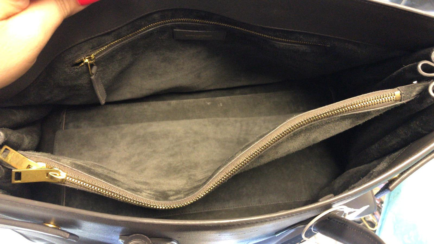 YVES SAINT LAURENT Sac de Jour Medium Calfskin Leather Satchel Bag - 15% OFF