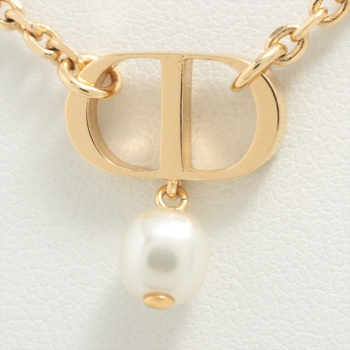Christian Dior CD Logo with Pearl Necklace Costume Jewellery