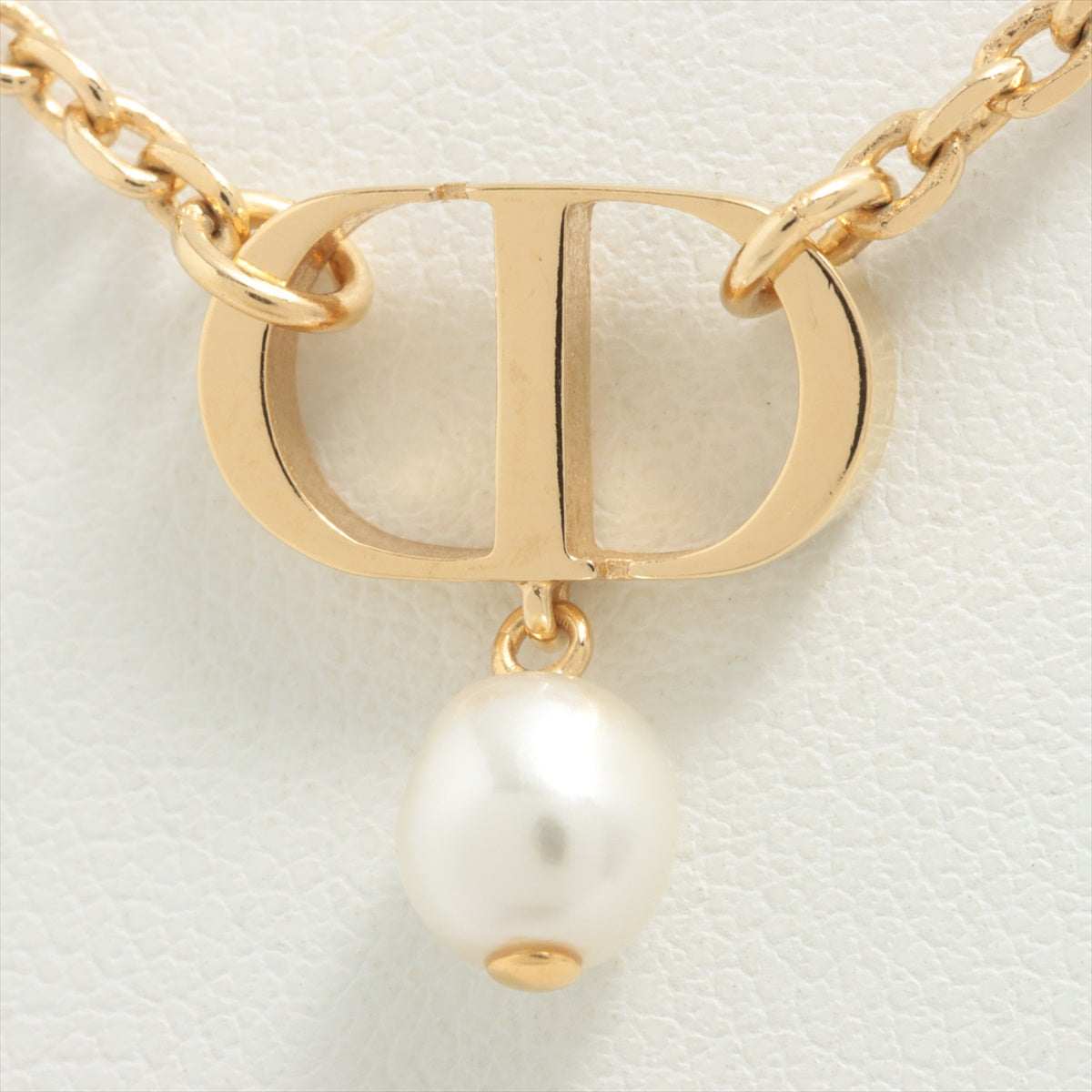 Christian Dior CD Logo with Pearl Necklace Costume Jewellery