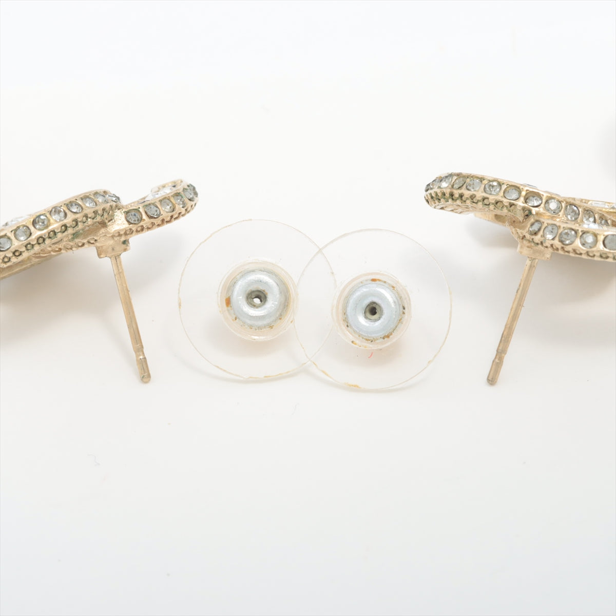 ITEM 21 - Chanel Large Coco Mark CC Piercing Earring Pearl and Diamontes