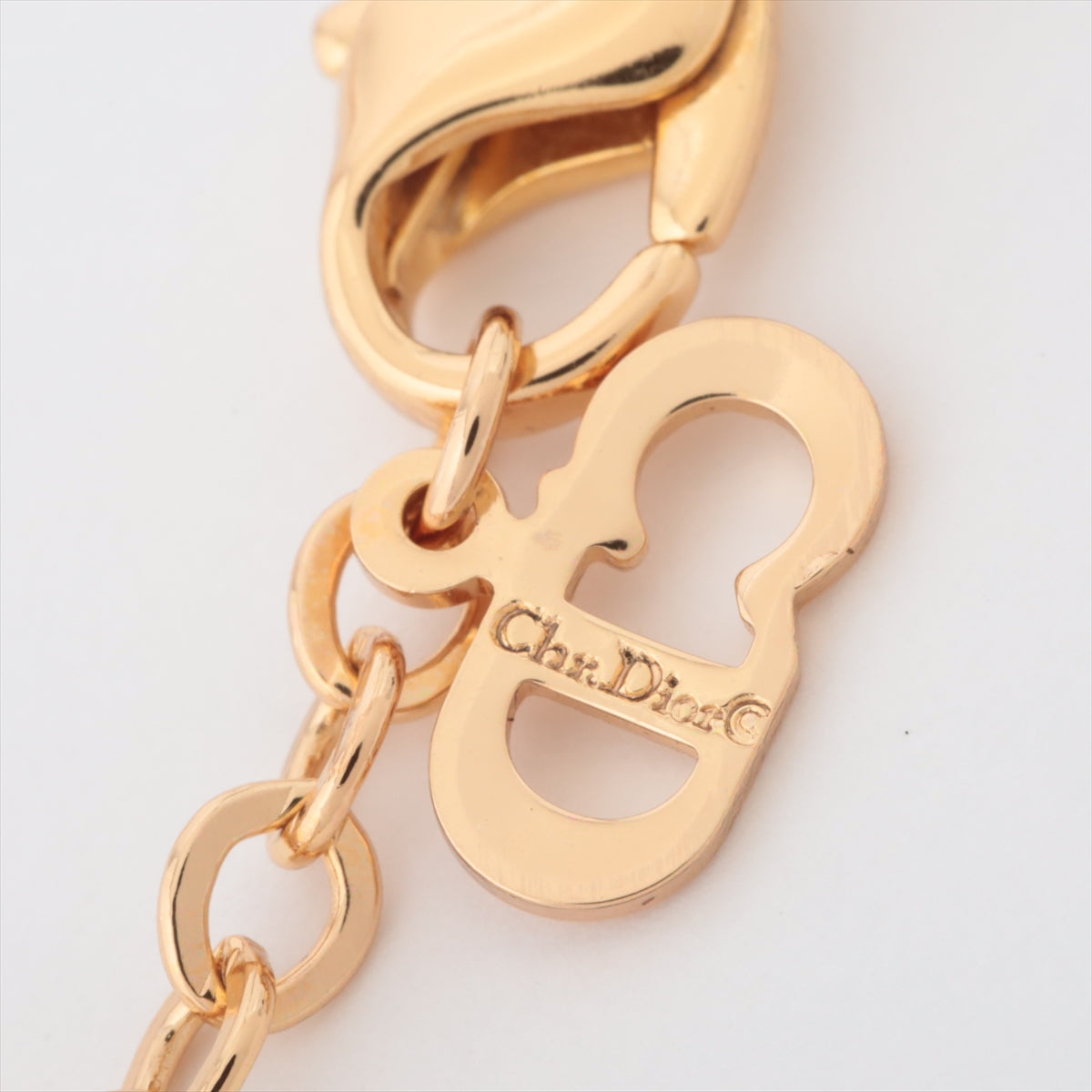 Christian Dior CD Logo Gold Necklace Costume Jewellery