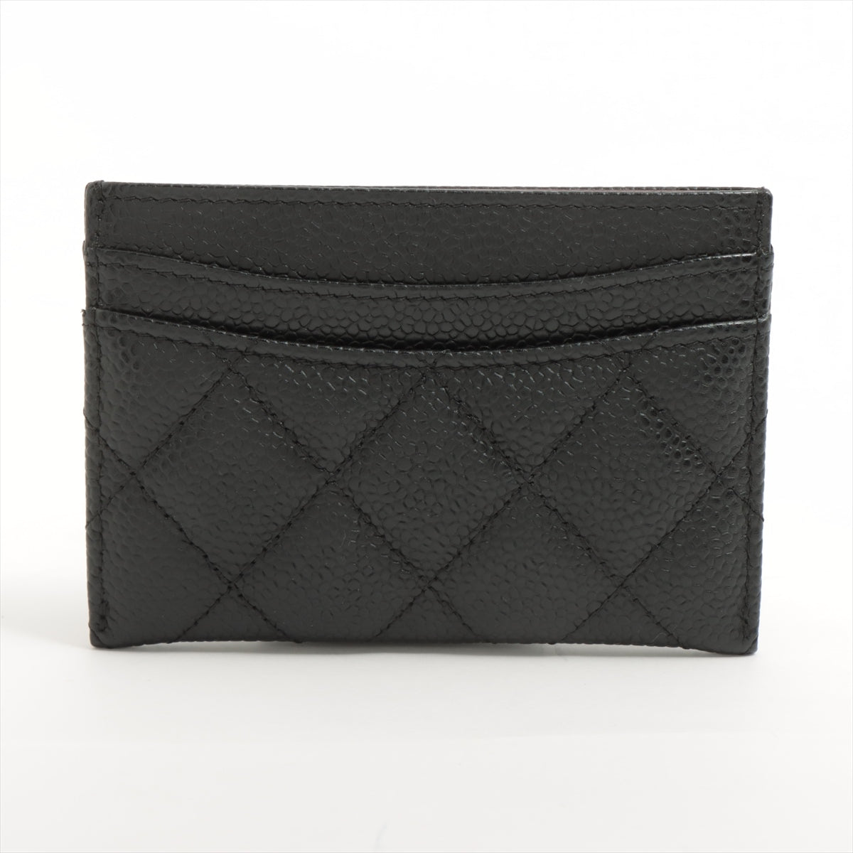 Chanel Flat Caviar Black Gold Cardholder