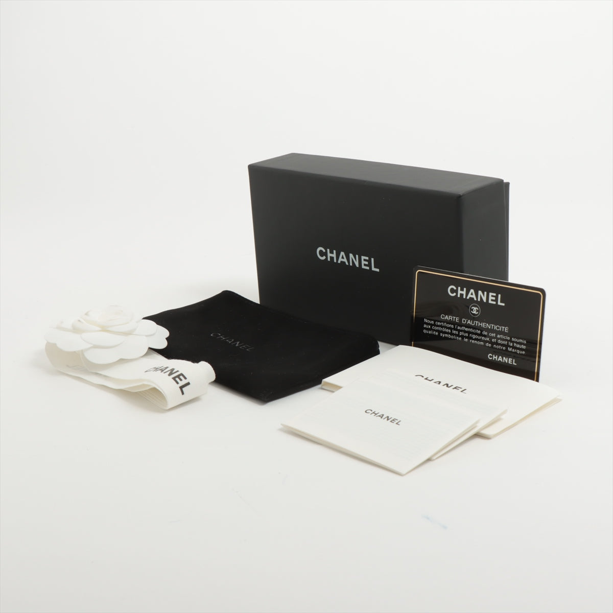 Chanel Flat Caviar Black Gold Cardholder