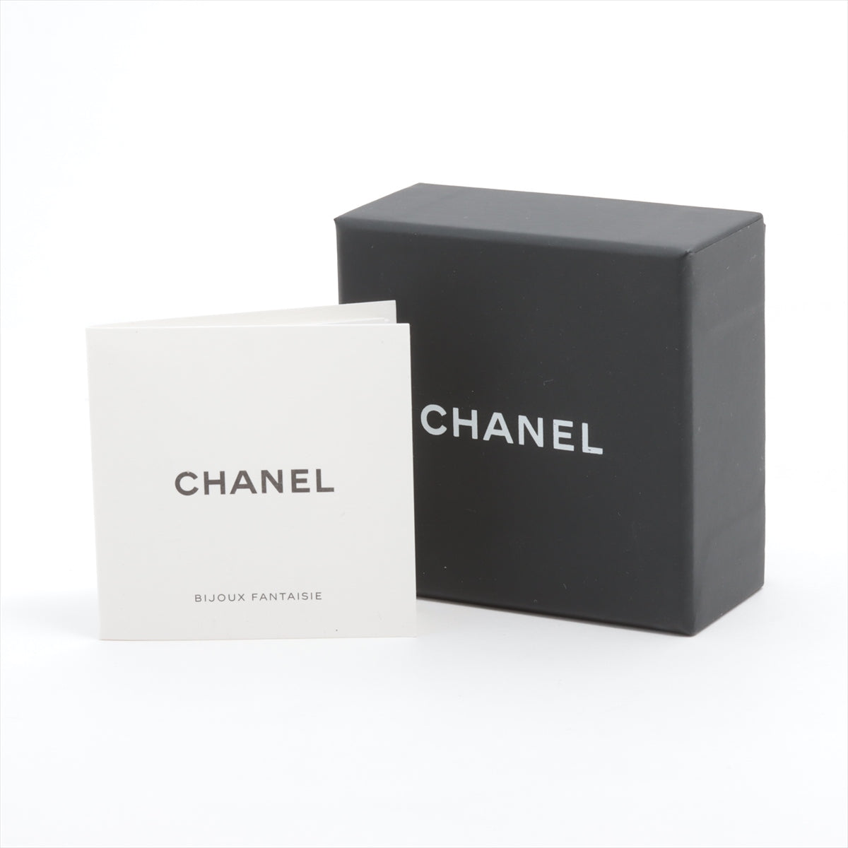 Chanel Coco Logo Silver Rhinestone Earrings Costume Jewellery