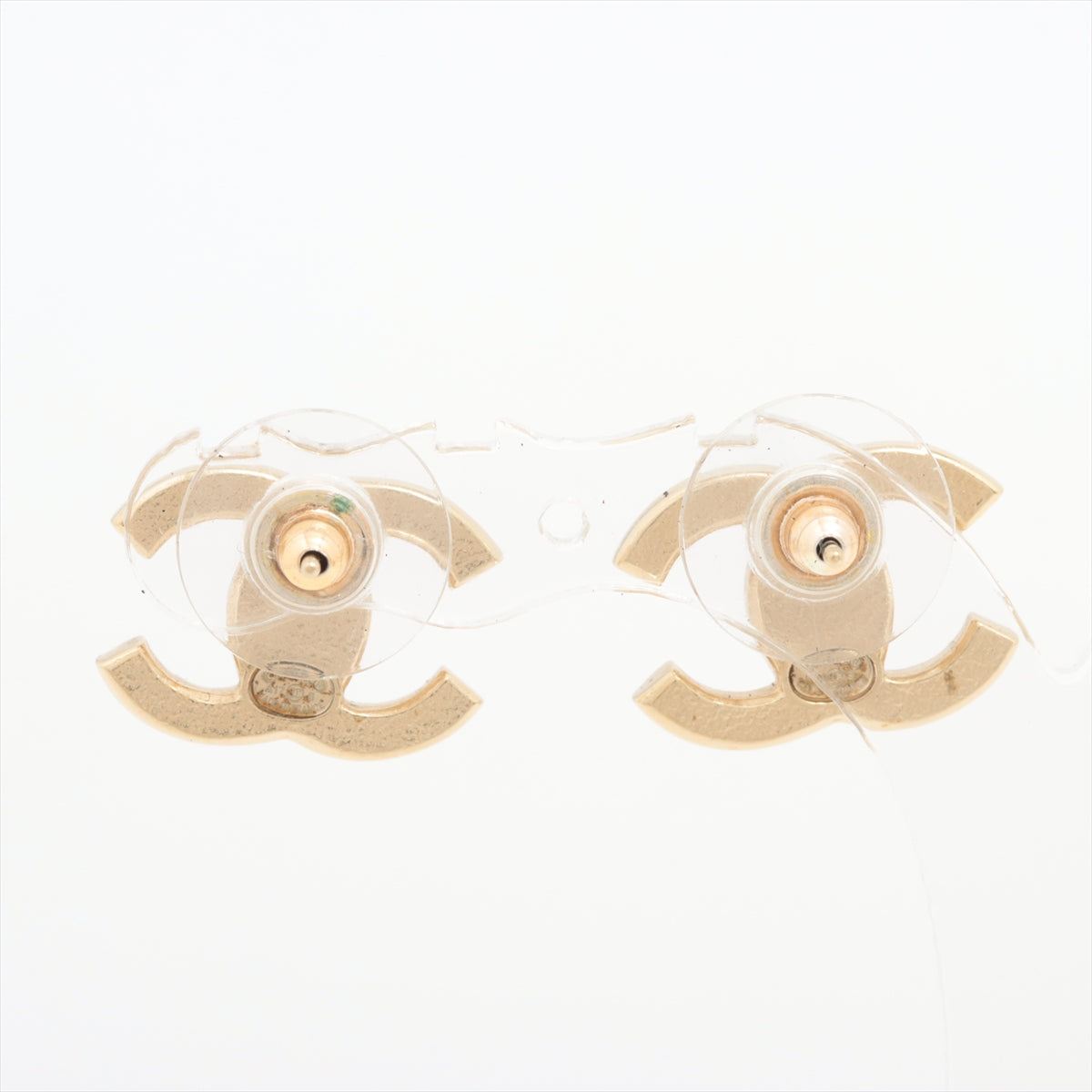 Chanel Coco Logo Gold Rhinestone Earrings Costume Jewellery