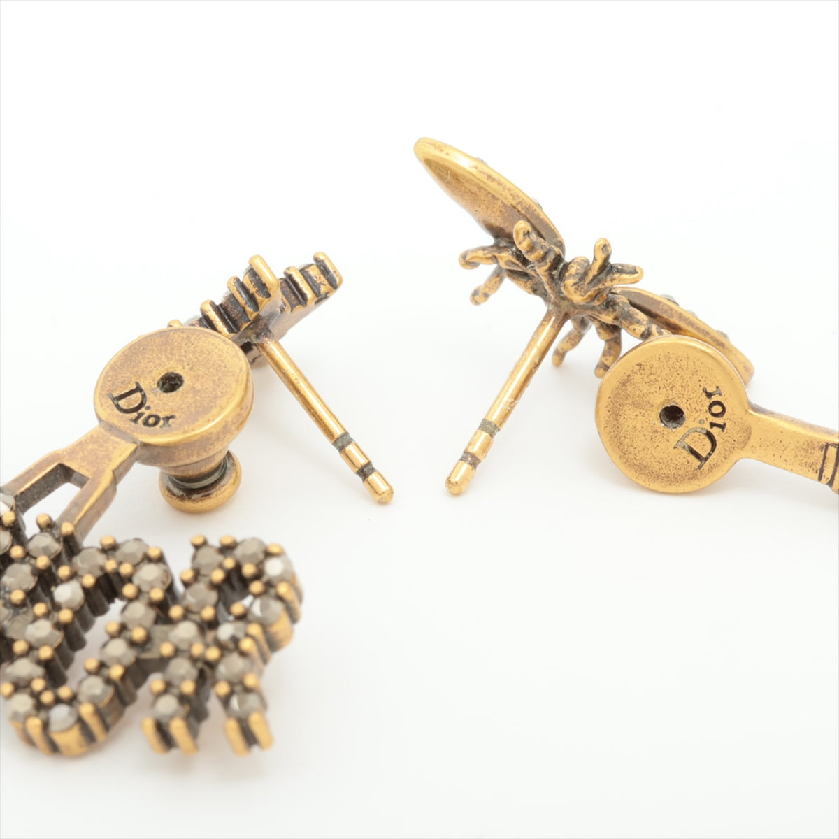 Christian Dior J'Adior Bee Brushed Gold Earrings Costume Jewellery