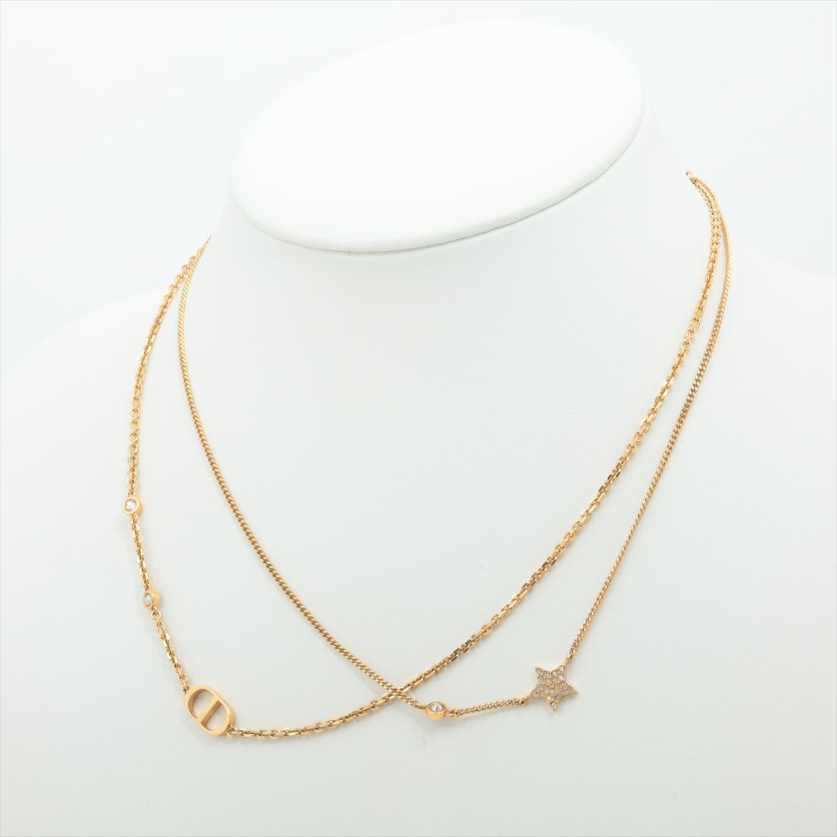 Christian Dior Star Rhinestone Gold Necklace Costume Jewellery