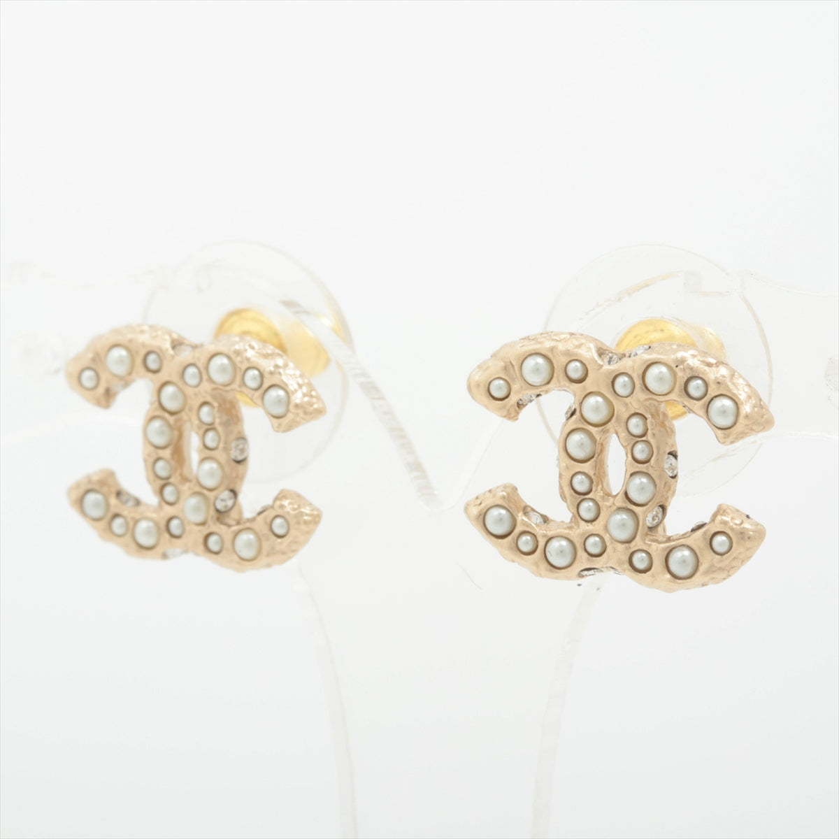 Chanel Coco Logo Gold Pearl Earrings Costume Jewellery 2024