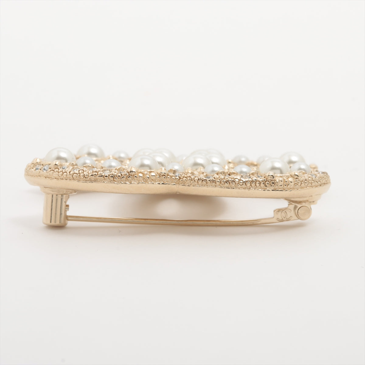 Chanel Coco Pearl Rhinestone Gold Brooch Costume Jewellery 2023