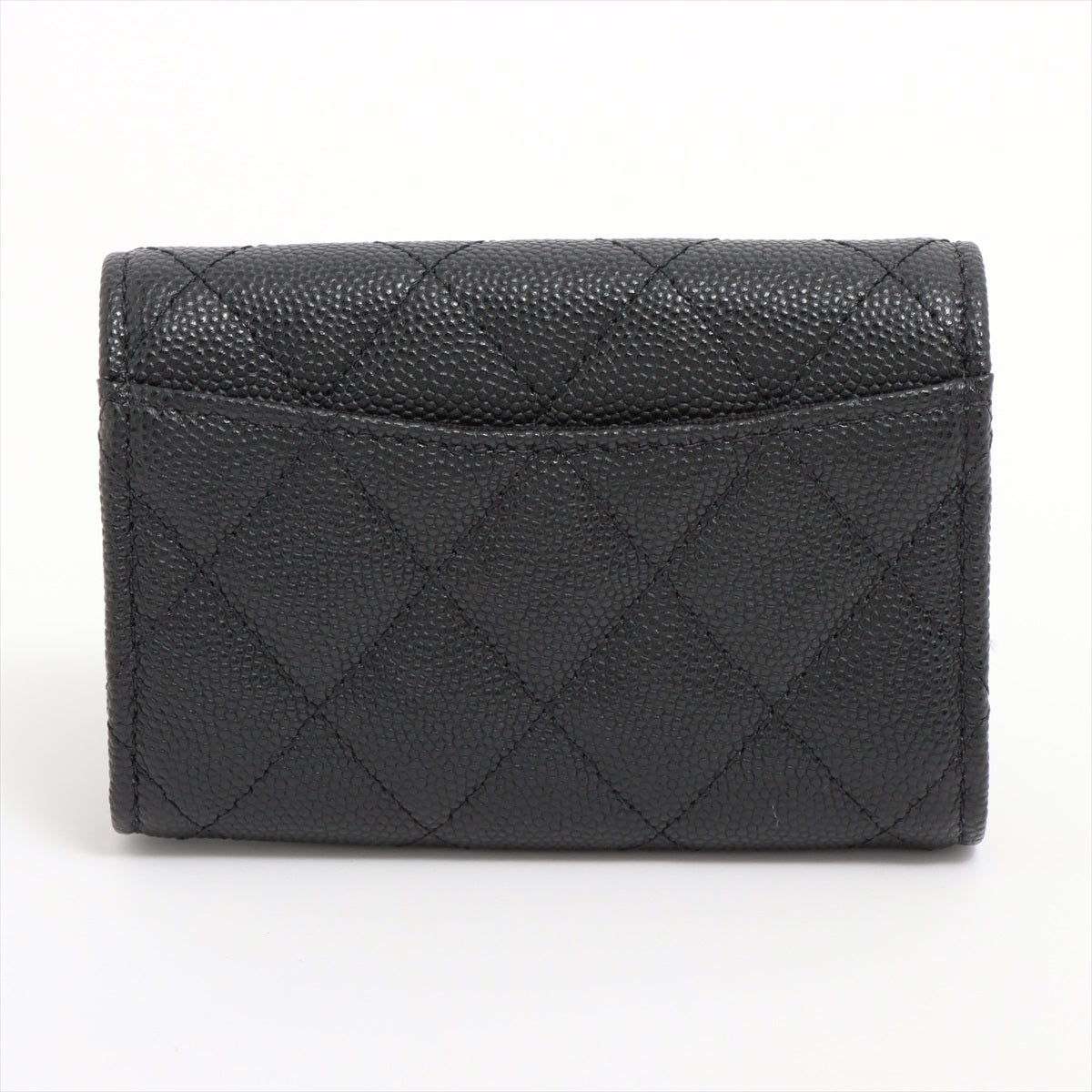 Chanel 5 Ring Caviar Black Key Case