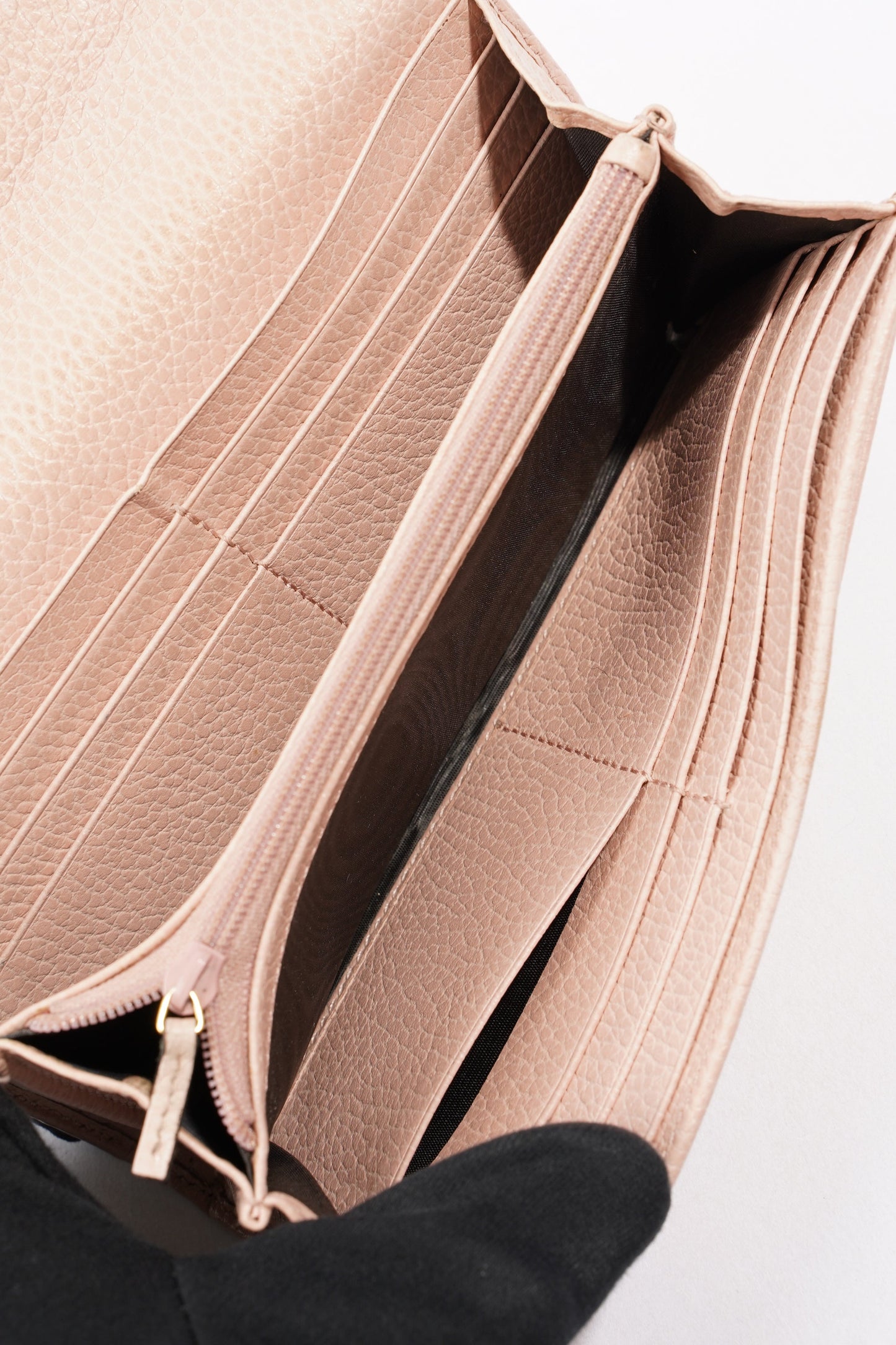 Gucci Marmont Long Wallet Pink Leather