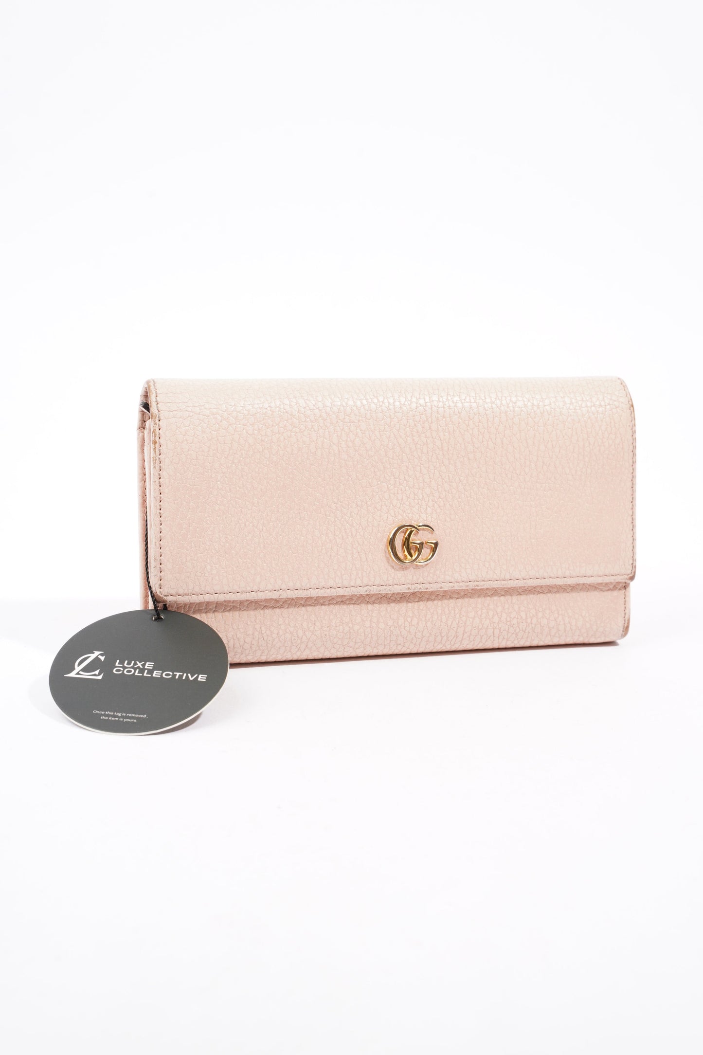 Gucci Marmont Long Wallet Pink Leather