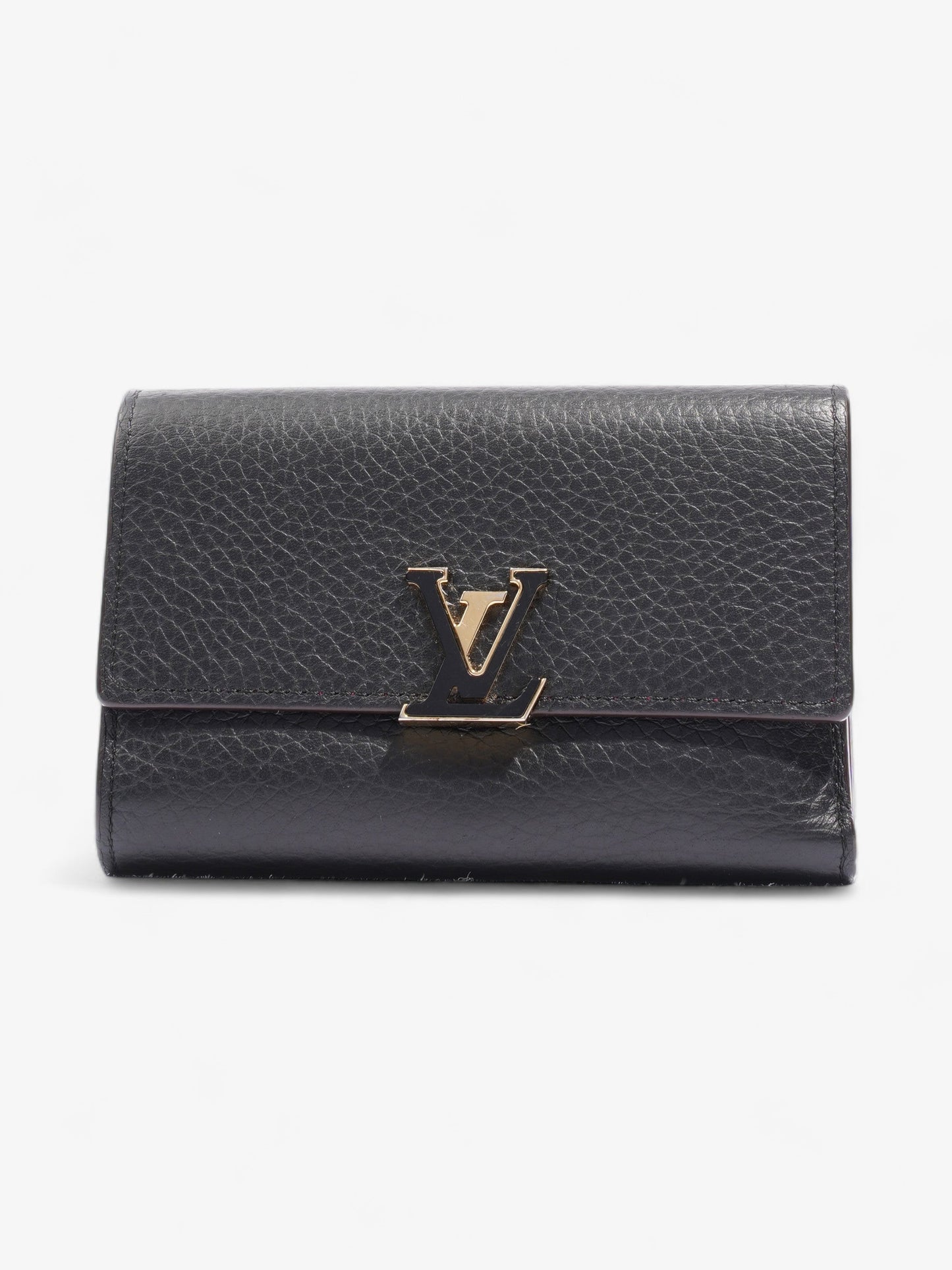 Louis Vuitton Capucine Wallet Black Leather
