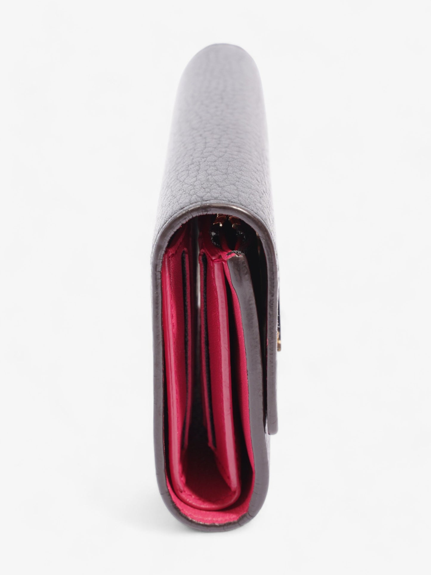 Louis Vuitton Capucine Wallet Black Leather
