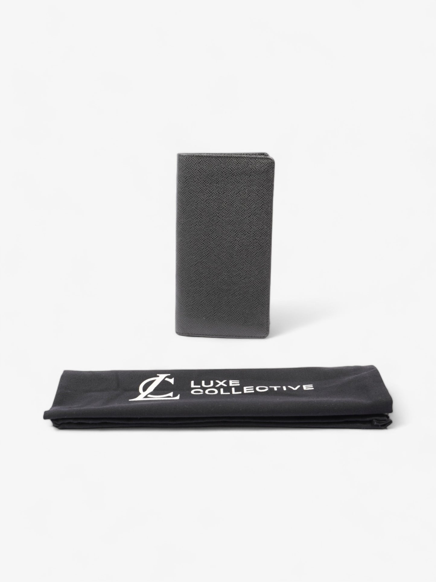 Louis Vuitton Long Bifold Wallet Black Leather