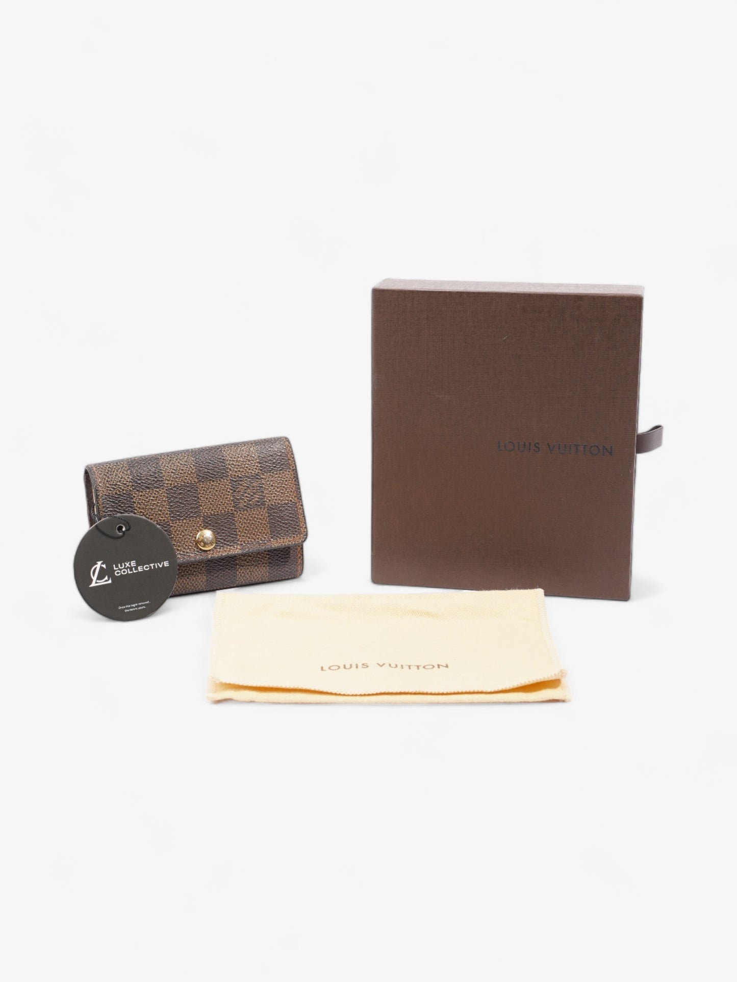 Louis Vuitton 6 Key Holder Damier Ebene Coated Canvas