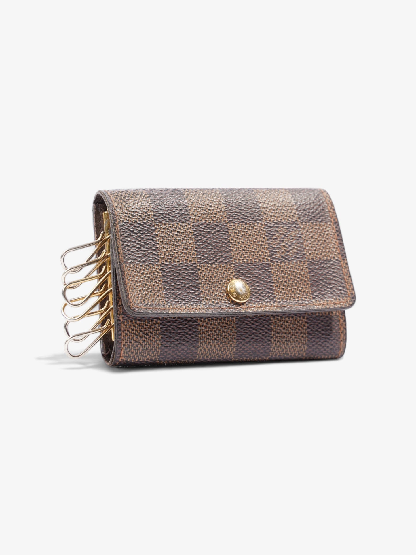 Louis Vuitton 6 Key Holder Damier Ebene Coated Canvas