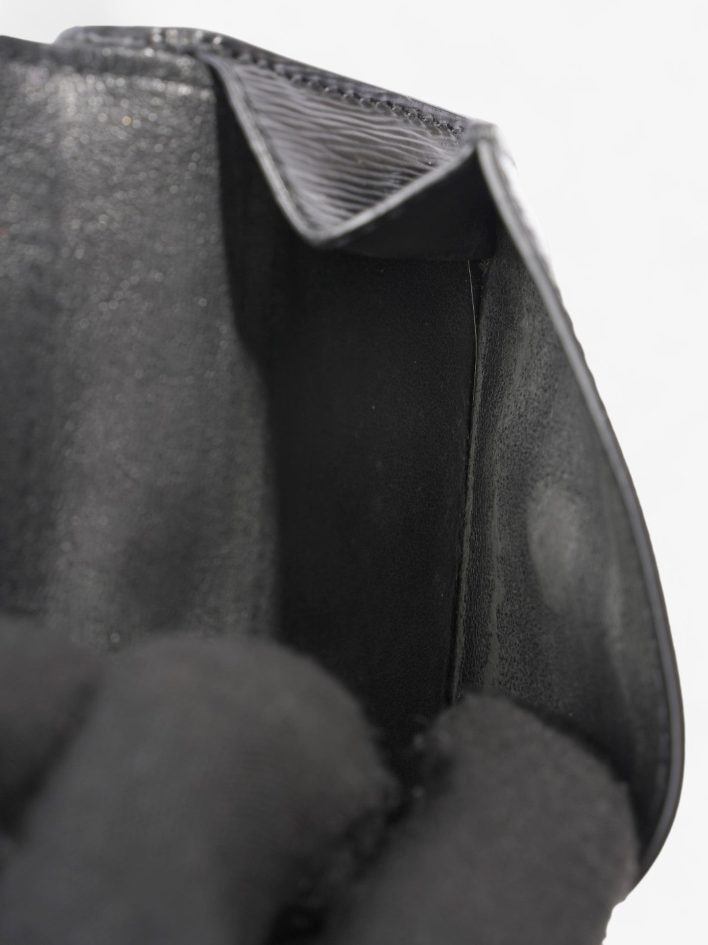 Prada Compact Wallet Black Epi Leather